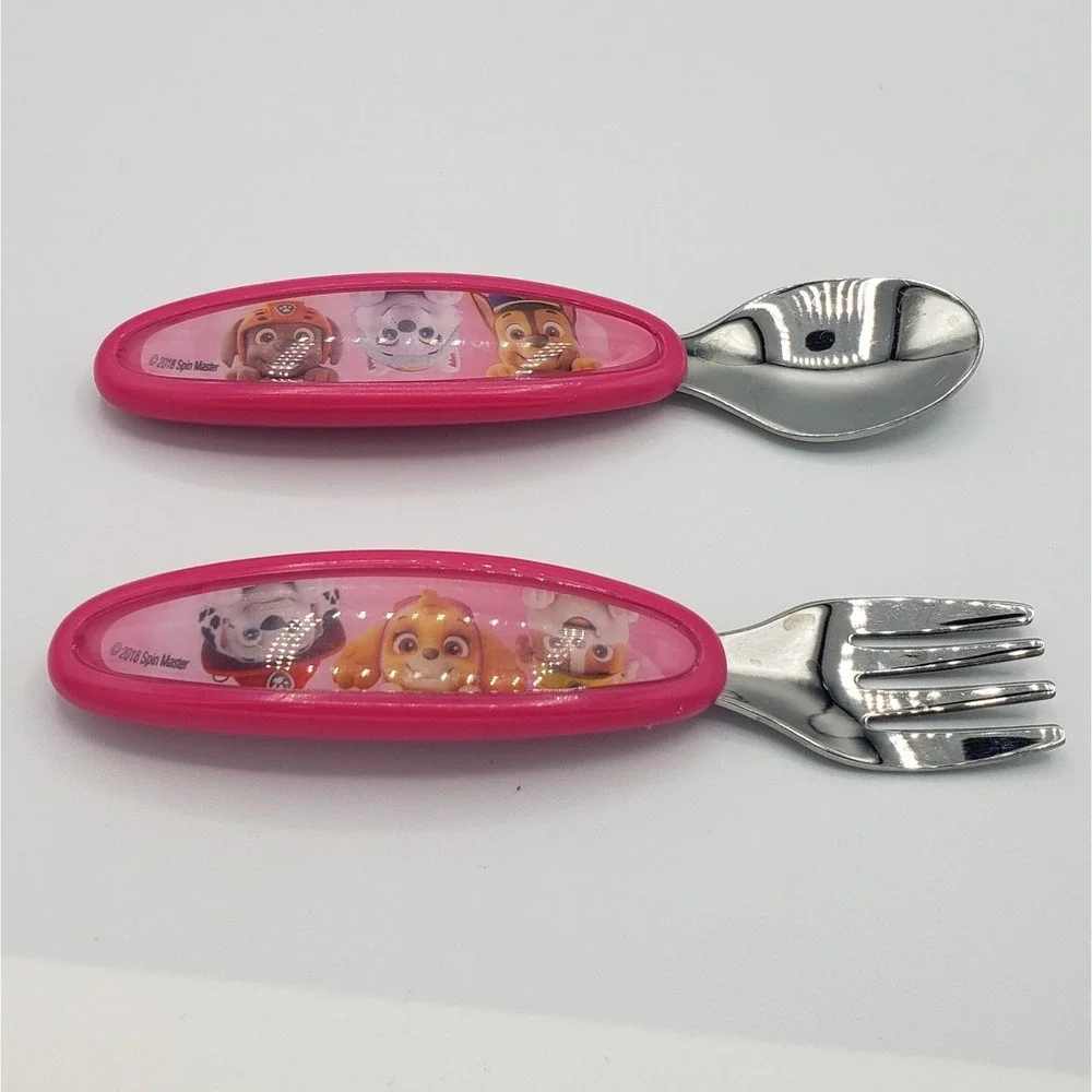 Playtex Mealtime Pink Paw Patrol Utensils Including 1 Spoon and 1 Fork‎